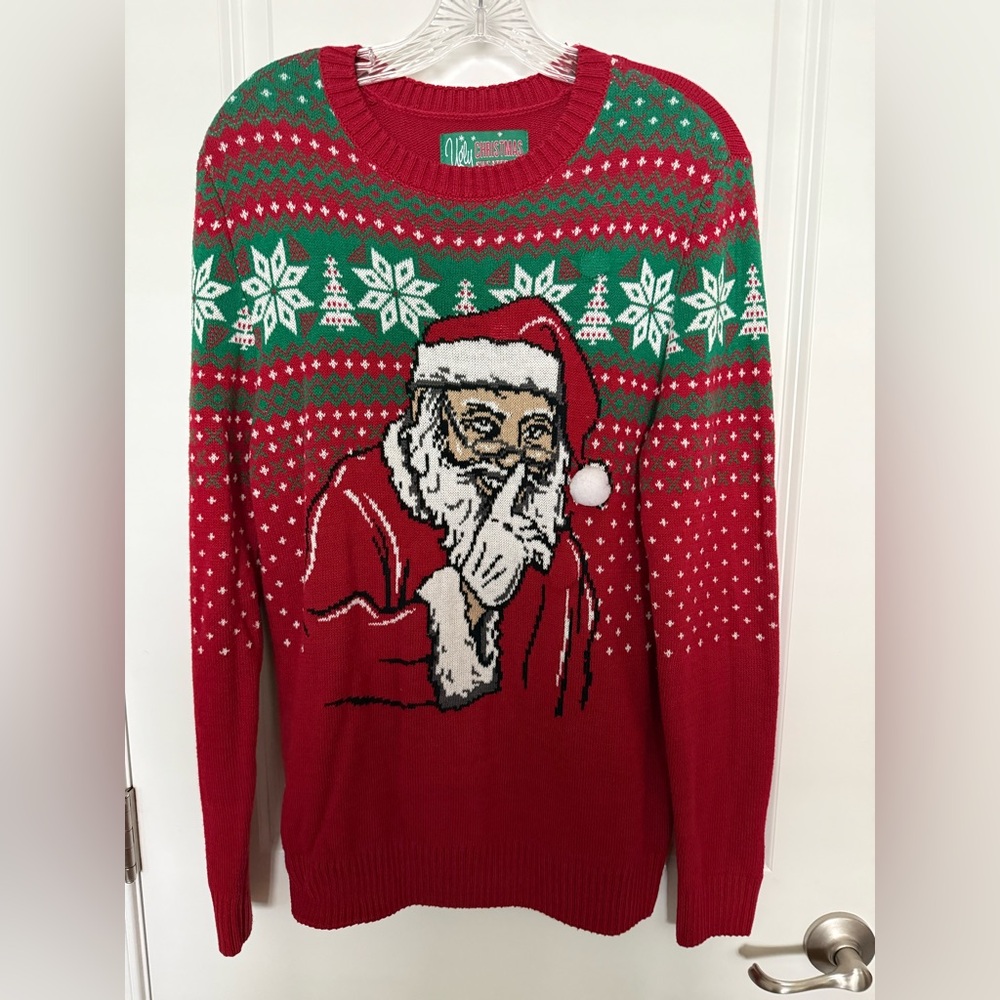 Ugly Christmas Sweater Santa Sweater Men’s Size Small
